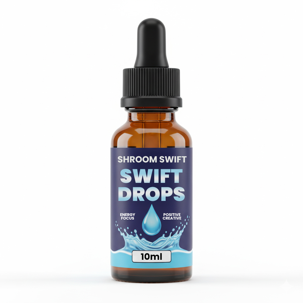 Swift Drops psilocybin tincture 10mg and 50mg by Shroom Swift β liquid microdose drops with discreet USA shipping.
