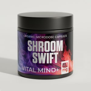 Vital Mind+ 400mg psilocybin microdose stack by Shroom Swift with nootropics for emotional clarity and cognitive flow, available in the USA