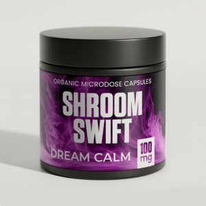 Dream Calm 100mg psilocybin evening capsules by Shroom Swift for emotional release, calm integration, and restful nights with discreet USA shipping