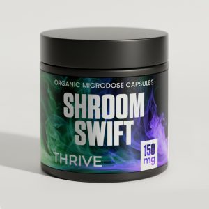 Thrive 150mg psilocybin capsule by Shroom Swift for clean energy, clarity, and functional focus. Discreet USA and worldwide shipping available.