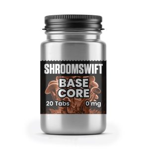 Base Core non-psychoactive tablets by Shroom Swift for grounding, calm, and emotional reset, available with discreet USA shipping